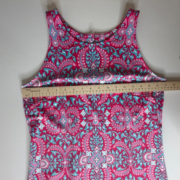 Talbots Effortless Jersey Medallion Open
Back Dress Small Pink‎ Paisley Preppy - Picture 8 of 11